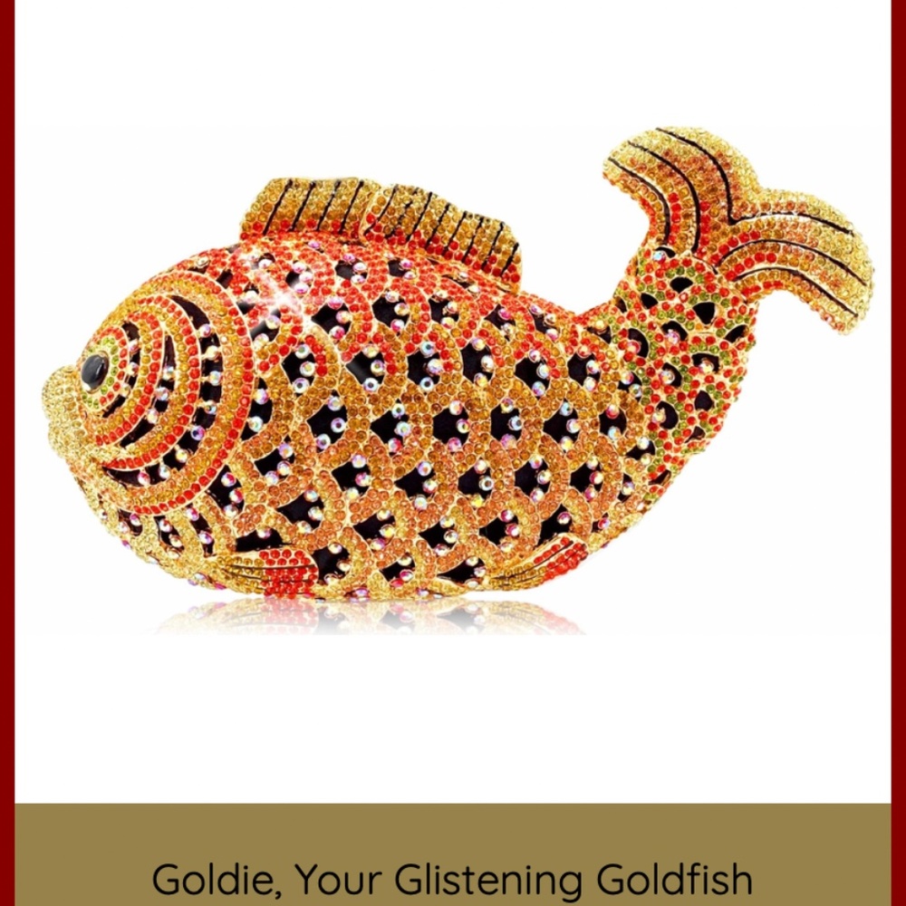 Austrian Crystal Lucky Fish Purse Gift Wedding!
